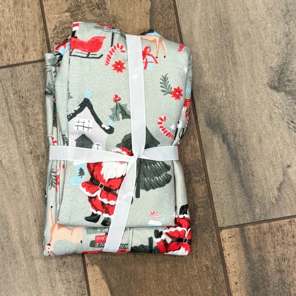 Candy Cane Village Flannel Pajama Set - PBK